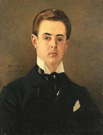 Vaclav Brozik A Portrait of the Artist Son, Maurice Spain oil painting art